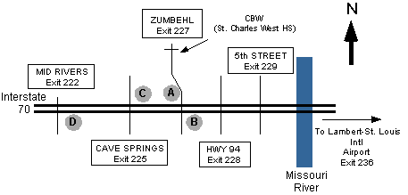 Map with lodging