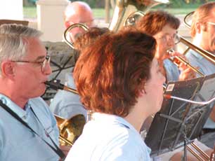 A view of band members.