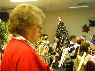 A view of band members.