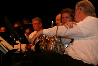 A view of band members.